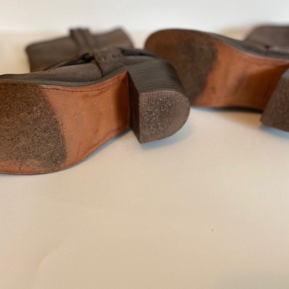 Frye Carmen Harness distressed brown cowboy boots size 7 - Picture 5 of 5